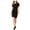 Black, variant on Womens Ruched A-Line Dress