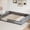 Gray, variant on Jopath Full Size Upholstered Platform Bed with Guardrail and Pillow,Wood Floor Bed for Teen Boys Girls Beige