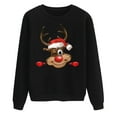 thumbnail image 2 of Chandail en Molleton de Noël pour Femmes, Cardigan Chaud à Col Rond, Pull Imprimé de Vacances, Fermeture Mi-Longue, Veste de Mode à Capuche, Manches Longues, Pull de Noël, 2 of 6