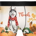 thumbnail image 4 of Happy Thanksgiving Siberian Husky with Turkey Pumpkins Autumn Vibes All Over Print Boxer Briefs Underwear for Men Dad Husky Dog Lover Gifts - 12018, 4 of 6