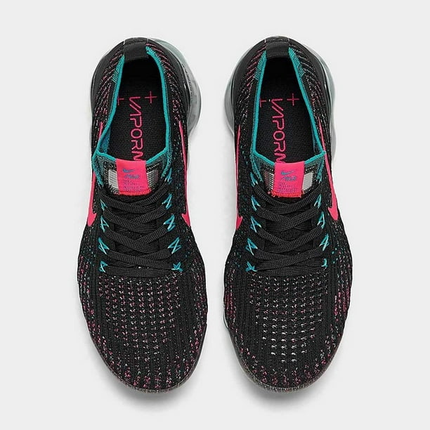 Nike women's air vapormax cheap flyknit 3 shoes - black/pink