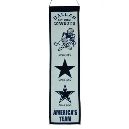 Nfl Dallas Cowboys Fan - Dallas Cowboys NFL 8x32 Fan Favorite Wool Heritage Banner