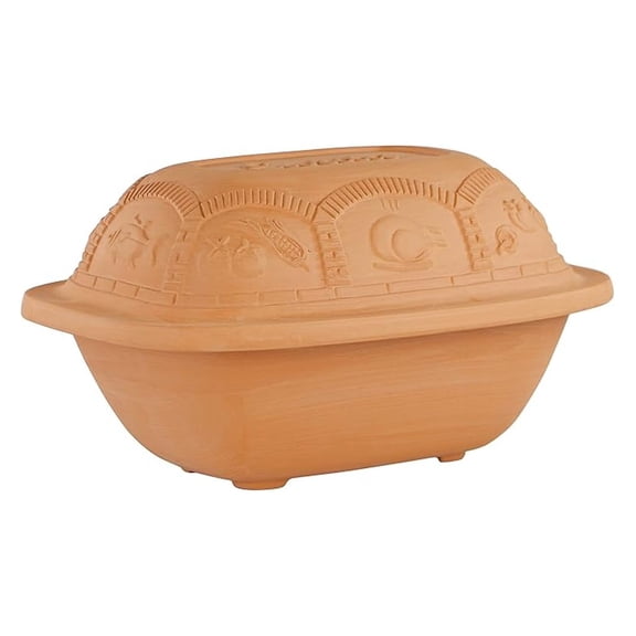 Eurita Clay Roaster, 3 Quart, Non-Stick Earthenware, Toxin-Free, Healthy Clay Pot Cooking, Versatile Cooking Dutch Oven, Digital Recipe and Included