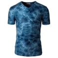 thumbnail image 3 of H2H Mens Casual Slim Fit Tie-Dye Short Sleeve T-Shirts V-neck Cotton Top (KMTTS650), 3 of 6