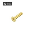 thumbnail image 3 of Flat Head Socket Cap Screws, M2.5-0.45x12mm Brass Inner Hex Drive Fasteners Bolts 12Pack, 3 of 6