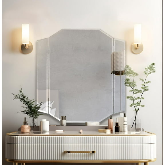 Tyler Dillon Bi-Fold Curved Vanity Mirror 32"H x 34"W