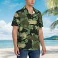 thumbnail image 5 of Daiia Camouflage Shark Hawaiian Shirt for Men Gentle Cotton Regular Short Sleeve Casual-Small, 5 of 9