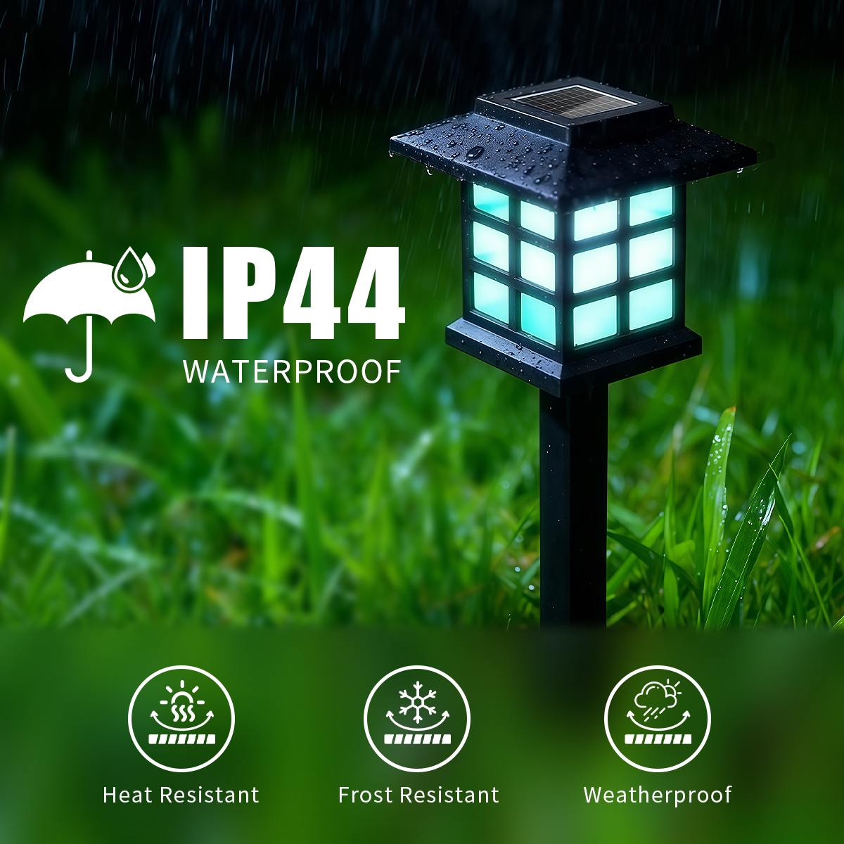 24 Pack Solar Lights Outdoor Decorative, Solar LED Waterproof Pathway Lights Outdoor, Solar Powered Retro Garden Yard Lights for Garden, Landscape, Path, Yard, Patio, Multicolour