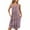 Pink, variant on Clearance Women Nightdress Florals Print Sleeveless Pleated U Neck Sleepwear with Pockets Sky Blue L(L)