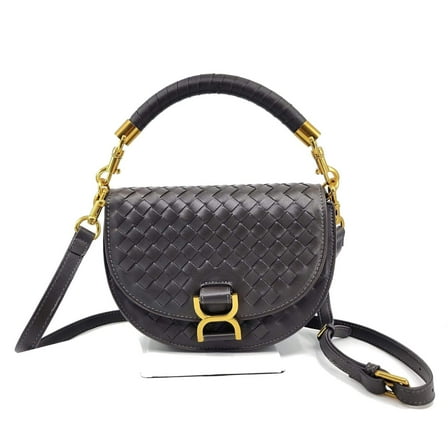 Women’s Vegan Leather Woven Flap Top Handle Crossbody Shoulder Bag