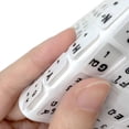 thumbnail image 4 of Pegatinas para teclado tailandés, letras del alfabeto, súper duraderas, para computadora portátil y de escritorio, color negro, 4 of 5
