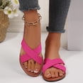 thumbnail image 6 of CHUMUD Slippers for Women Outdoor Crisscross Strap Flat Slide Sandals, Casual Open Toe Slip-On Slippers, Lightweight Summer Beach Sandals, 6 of 9