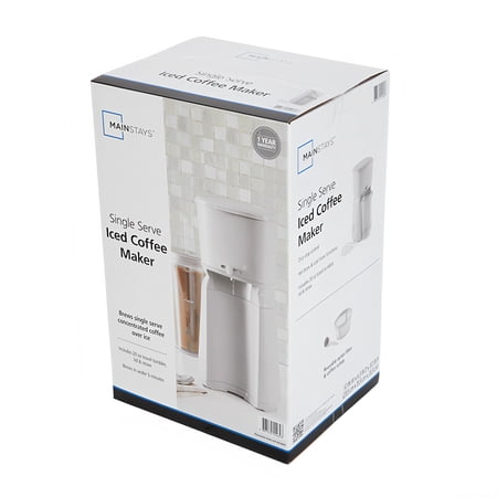 Mainstays Single Serve Iced Coffee Maker, Soft Silver