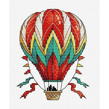 UPC: 4627128734738 | Counted Cross Stitch Kit Balloon M-353 / SM-353 by MP Studia Needlework Red Easy