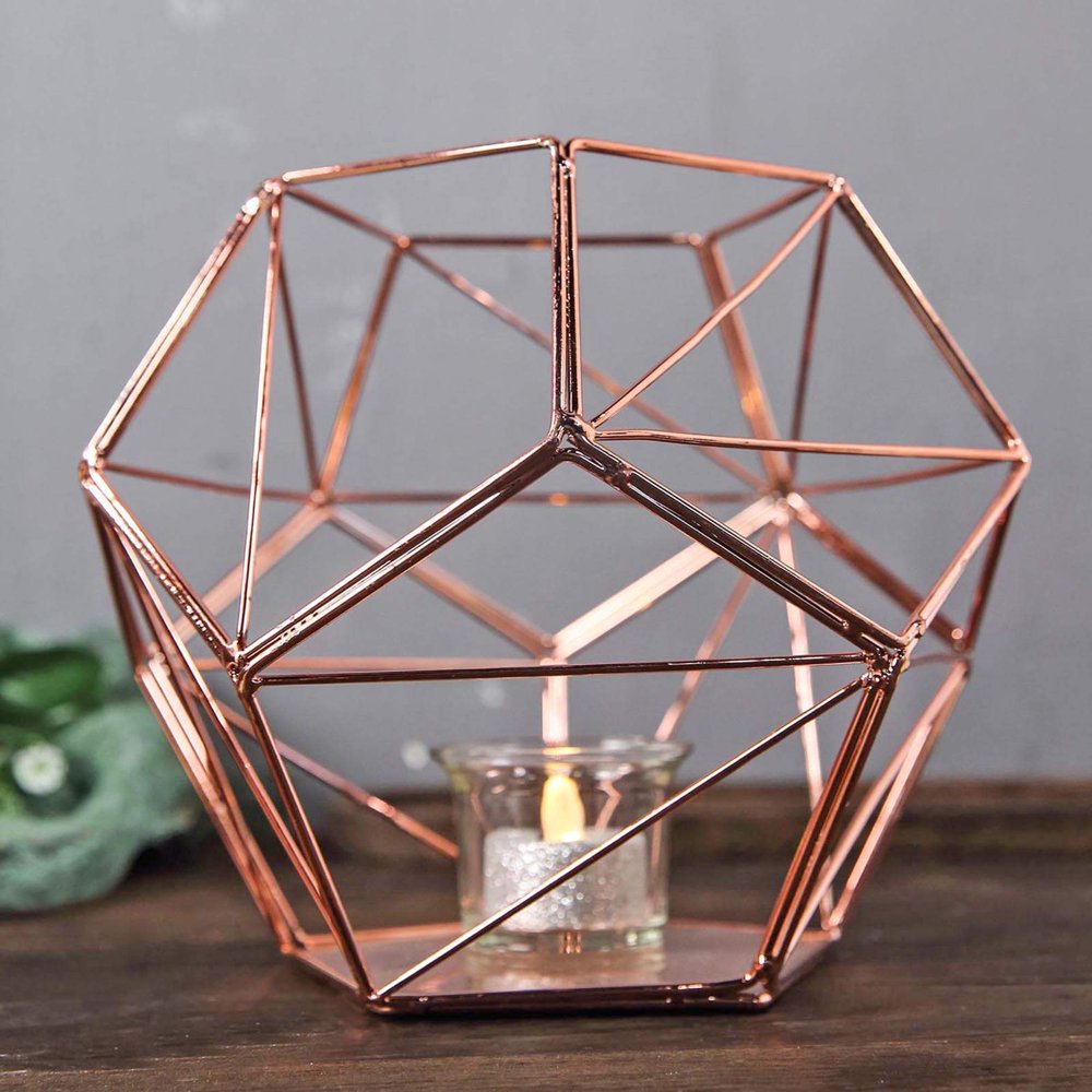 Efavormart 7" Geometric Candle Holder Metal Geometric Centerpieces
