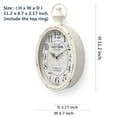 thumbnail image 2 of Reloj de pared Mterry, retro, ovalado, diseño antiguo, 28,4 x 17 cm, 2 of 7