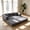 Grey, variant on LITVZ 4-in-1 Floor Sofa King Size Corduroy Foam Compressed Sofa Couch in a Box for Living Room, No Assembly