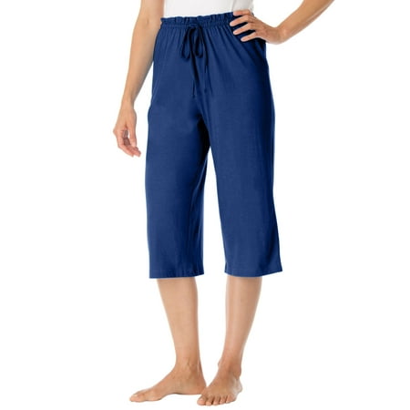 

Dreams & Co. Women s Plus Size Knit Sleep Capri Pajamas
