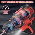 thumbnail image 5 of "Atverce Kit De Sin Escobillas Atornillador De Impacto Y Taladro Belug, Color Negro rojo ", 5 of 5