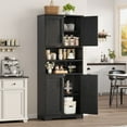 thumbnail image 4 of Bathroom Cabinet, 67" Bathroom Storage Cabinet Farmhouse Storage Cabinet with Glass Doors and Adjustable Shelves, Upboard Modern Storage Cabinet Freestanding Kitchen Pantry Cabinet, Cupboard, 4 of 10