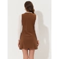 thumbnail image 4 of Vestido de pana Allegra K Marrón XS, 4 of 5