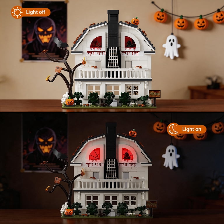 Amityville House Building Blocks Set Horror Castle Halloween Decor