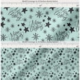 thumbnail image 2 of Soimoi Green Cotton Voile Fabric Star & Snowflakes Text Printed Craft Fabric by the Yard 42 Inch Wide, 2 of 7