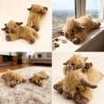 thumbnail image 4 of Cute Highland Cow Plush Toy Soft Fluffy Farm Animal Stuffed Doll Cozy Gift Decor, 4 of 7