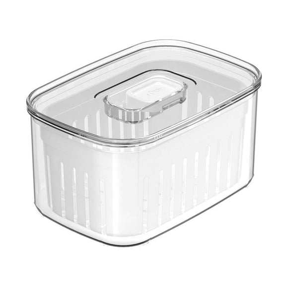 Caja Mainstays Organizador Mini con Cesta Escurridora Clear Fresh Blanco