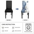 thumbnail image 5 of muroi Chair Covers for Dining Room Set of 4, Spandex Stretch Dining Room Chair Cover, Removable Washable Kitchen Parsons Chair Covers Seat Slipcovers, Blue, Grey, 5 of 6