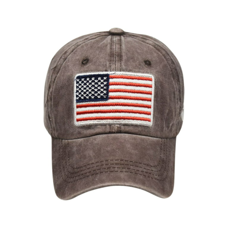 Sksloeg Sun Hat Womens American Fish Flag Trucker Hats - Fishing
