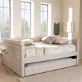 thumbnail image 2 of Baxton Studio Alena Tufted Queen Daybed with Trundle in Light Beige, 2 of 11
