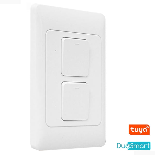 Apagador Inteligente De Pared Wifi 2 botones Alexa/Google/Tuya A20 Duosmart