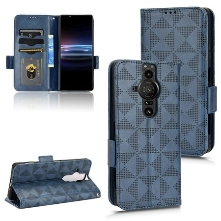 Sony Xperia Pro-I Case , Leather Wallet Cover Magnetic Full Body Shockproof Stand Flip Case for Sony Xperia Pro-I