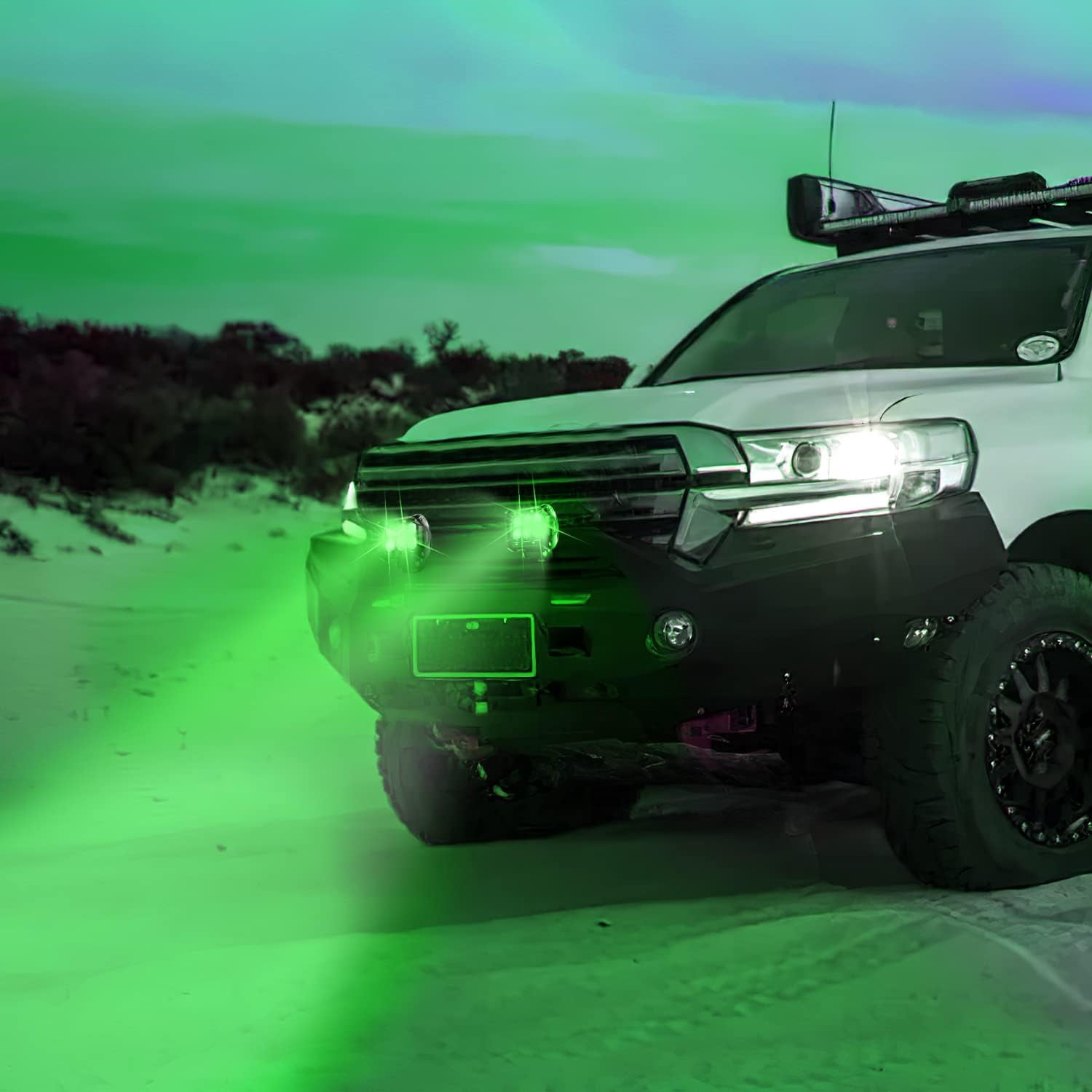 Nilight 4" Green Fog Light fits Trucks Cars Motorcycles SUVs ATVs Boats 18W 875 Lumen 2 Pieces