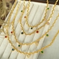 thumbnail image 6 of PRIYAL 18K Gold Plated Multicolor Stone Crystal Necklace for Women, 6 of 9