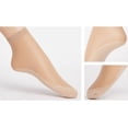 thumbnail image 7 of CAILDANL Women's 6 Pairs Silky Anti-Slip Cotton Sole Sheer Ankle High Tights Hosiery Socks Reinforced Toe, 7 of 7