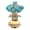 Lake blue, variant on Lynono Co.,Ltd Crystal Rose Flower Figurines with Base,Glass Flower Bouquet Handmade Crystal Flower Collectibles Home Table Decors