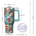 thumbnail image 2 of Holiday Winter Christmas Snowman 40oz Coffee Cup Stainless Steel, Insulated Travel Tumbler with Straw and Handle, Gift for Women Men, 2 of 4
