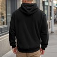 thumbnail image 3 of ZUKMRJPC Men's Fleece Pullover Hoodie Long Sleeve Solid Color Soft Comfy Regular Fit Hooded Sweatshirt with Kangaroo Pocket, 3 of 7