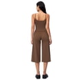 thumbnail image 4 of IDOPIP Workout Sets for Women Two Piece Halter Tank Top Sports Bra Matching Wide Leg Capri Flared Gauchos Pants Gym Cropped Leggings Athletic Running Work Yoga Pilates Outfits, 4 of 6
