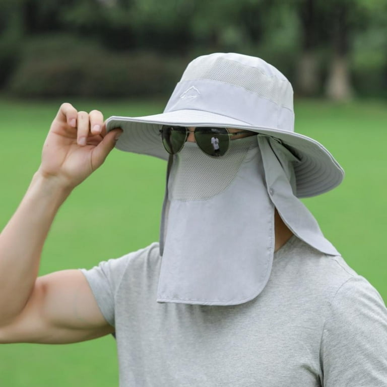 Summer Sun Hats For Men Large Bucket Hat Foldable Breathable Anti UV  Sun-proof Hiking Fishing Male Designer Hat Cap