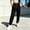 Black, variant on GZMOALH Women's Waffle Knit Jogger Pants, Elastic Waist with Side Pockets and Tapered Cuffs for Casual Daily Wear