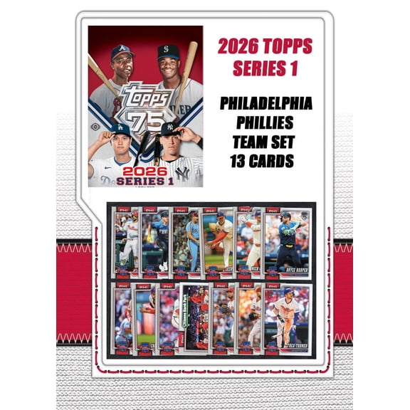 2026 Topps Series 1 Baseball Card Team Set Philadelphia Phillies Bryce Harper Trea Turner