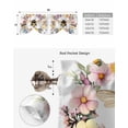 thumbnail image 5 of Tie Up Valance Curtain for Kitchen,Colorful Flower Wreath Bee Rod Pocket Short Curtains Adjustable Tie-Up Shade Valances,Rustic Farmhouse Floral Theme Window Treatment for Bathroom Living Room, 5 of 8