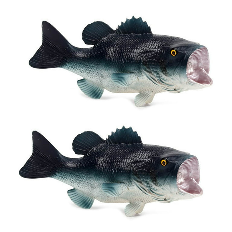 YEUHTLL Simulated Fish Model Fake Fish Large Mouth Bass Artificial Lifelike  Fish for Home Market Party Display Kitchen Decoratio