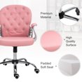 thumbnail image 4 of Vinsetto Height Adjustable Home Office Chair with Button Tufted Backrest, 4 of 10