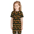 thumbnail image 4 of Balery Cute Little Foxes Conjunto de Pijama Infantil de Manga Corta con Estampado – Ropa de Dormir de Algodón Suave-Large, 4 of 4