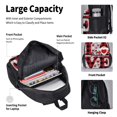 thumbnail image 4 of Pofeuu Buffalo Plaid Love And Gnome Print Backpack Travel Backpacks With Lunch Bag Pencil Bag Set 3 pcs Set Cartoon Backpack, 4 of 7