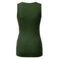thumbnail image 3 of Doublju Women's V- Neck Sleeveless Shirred Sides Tank Top (Plus Size Available), 3 of 4